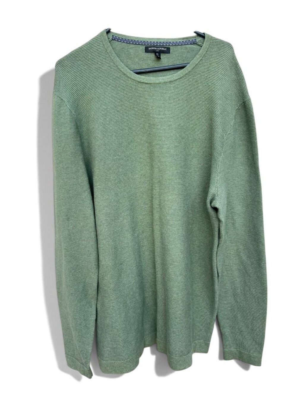 Banana Republic Olive Green Ribbed Knit Crewneck Sweater XL Men